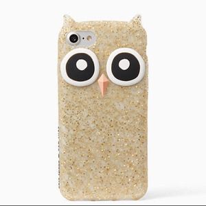 KATE SPADE NY GOLD GLITTER OWL CASE 7/8